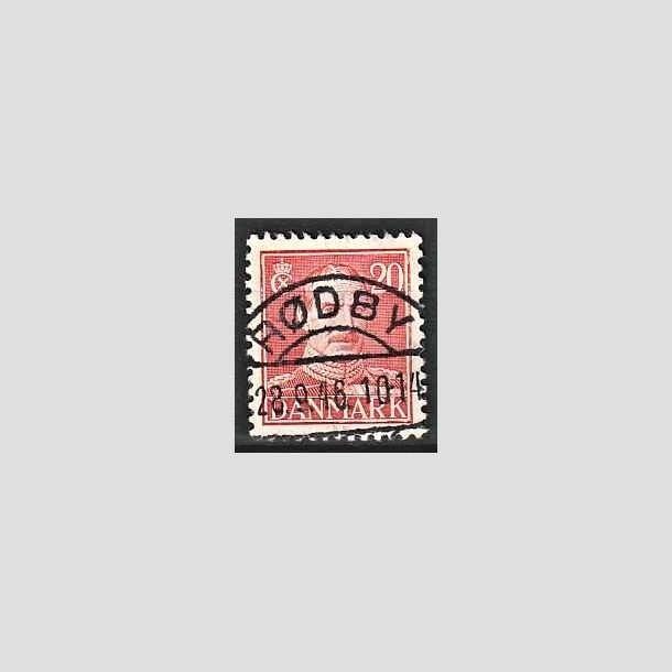 FRIMRKER DANMARK | 1942-44 - AFA 276 - Chr. X 20 re rd - Lux Stemplet Rdby