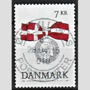 FRIM�RKER DANMARK | 2015 - AFA 1814 - Danske ordener - 7,00 Kr. flerfarvet - Pragt Stemplet