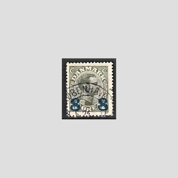 FRIMRKER DANMARK | 1921-22 - AFA 119 - Chr. X 8 8/12 re oliven provisorier - Lux Stemplet