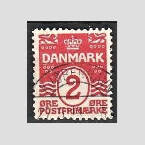 FRIM�RKER DANMARK | 1905-06 - AFA 43 - B�lgelinie 2 �re r�d Krone III - Lux Stemplet 