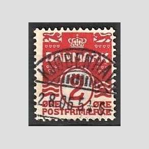 FRIM�RKER DANMARK | 1905-06 - AFA 43 - B�lgelinie 2 �re r�d Krone III - Lux Stemplet 