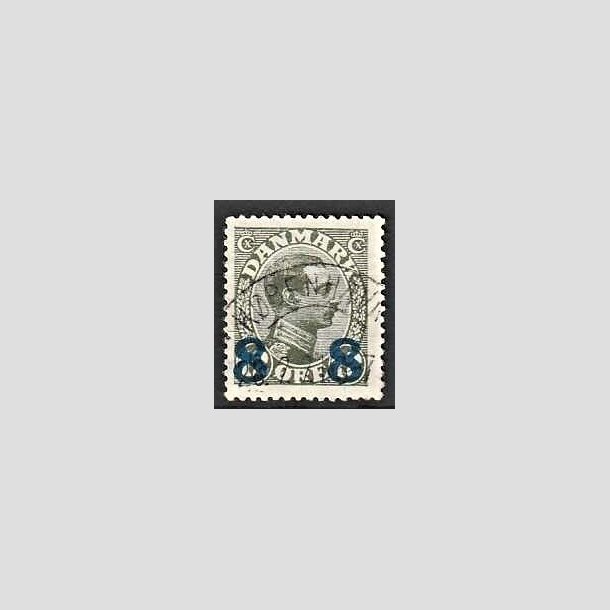 FRIMRKER DANMARK | 1921-22 - AFA 119 - Chr. X 8 8/12 re oliven provisorier - Lux Stemplet