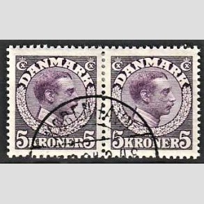 FRIMRKER DANMARK | 1918-20 - AFA 110 - 2K - Chr. X 5 Kroner violet i par - Lux Stemplet 
