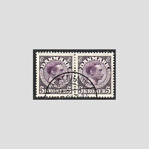 FRIMRKER DANMARK | 1918-20 - AFA 110 - 2K - Chr. X 5 Kroner violet i par - Lux Stemplet 