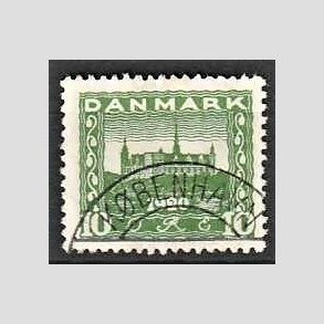 FRIM�RKER DANMARK | 1921 - AFA 115 - Genforening 10 �re gr�n - Lux Stemplet