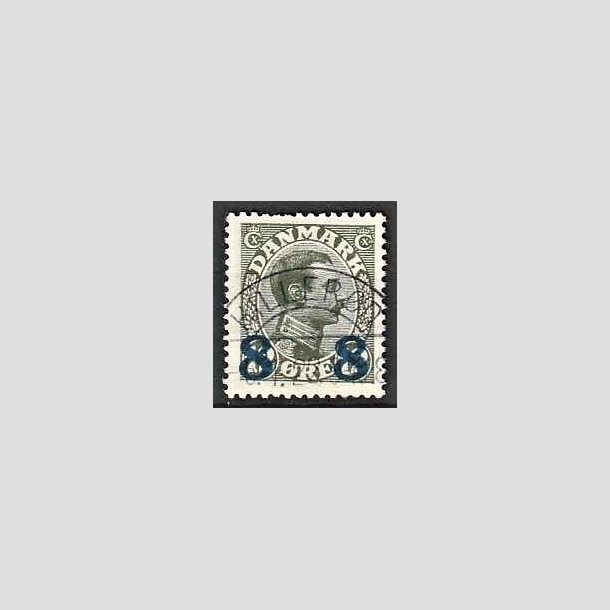 FRIMRKER DANMARK | 1921-22 - AFA 119 - Chr. X 8 8/12 re oliven provisorier - Lux Stemplet