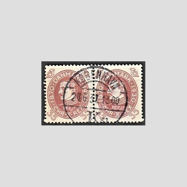 FRIMRKER DANMARK | 1930 - AFA 194 - Chr. X 60 r 35 re rdbrun i par - Lux Stemplet