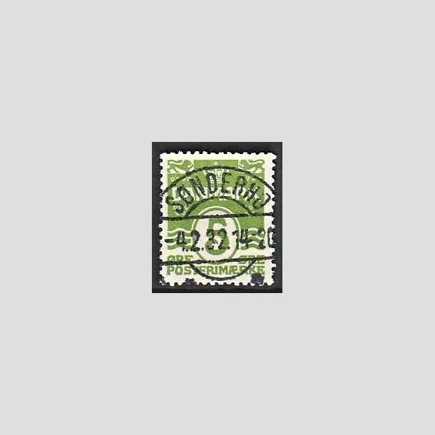 FRIMRKER DANMARK | 1930 - AFA 183 - Blgelinie 5 re lysgrn - Lux Stemplet Snderho