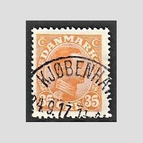 FRIMRKER DANMARK | 1913 - AFA 73 - Chr. X 35 re orange - Lux Stemplet