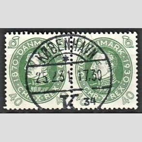 FRIMRKER DANMARK | 1930 - AFA 195 - Chr. X 60 r 40 re grn i par - Lux Stemplet