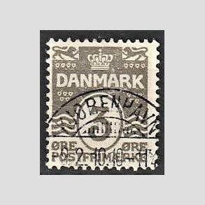 FRIM�RKER DANMARK | 1905-06 - AFA 44 - B�lgelinie 3 �re gr� - Lux Stemplet