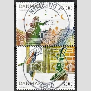 FRIM�RKER DANMARK | 2012 - AFA 1710-1711 - H.C. Andersens eventyr - 2,00 + 3,00 Kr. flerfarvet - Pragt Stemplet