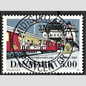 FRIM�RKER DANMARK | 1997 - AFA 1147 - Bureautjenestens oph�r - 5,00 Kr. flerfarvet - Pragt Stemplet