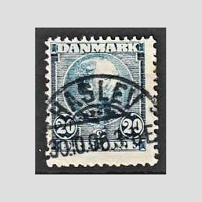 FRIMRKER DANMARK | 1904-05 - AFA 48 - Chr. IX 20 re bl - Pragt Stemplet Haslev