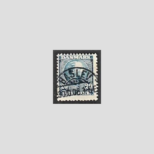 FRIMRKER DANMARK | 1904-05 - AFA 48 - Chr. IX 20 re bl - Pragt Stemplet Haslev