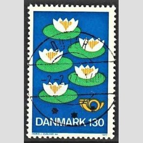 FRIMRKER DANMARK | 1977 - AFA 632 - Nordisk Rds 25. session - 130 re bl/grn/gul - Pragt Stemplet Odder