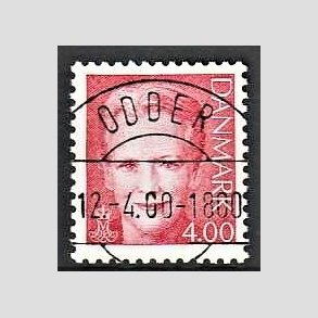 FRIMRKER DANMARK | 2000 - AFA 1242 - Dronning Margrethe - 4,00 Kr. rd - Lux Stemplet Odder