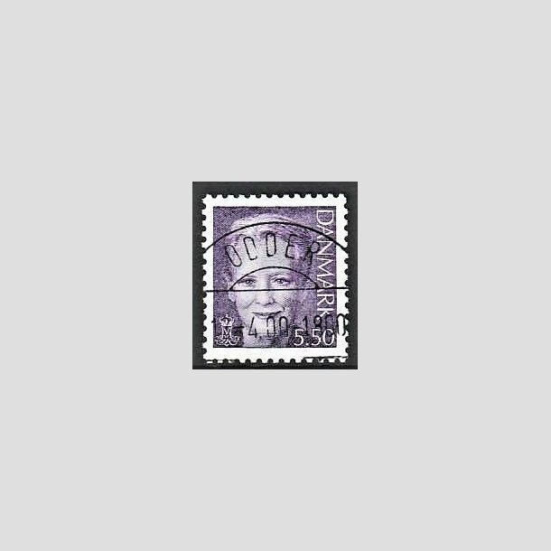 FRIMRKER DANMARK | 2000 - AFA 1247 - Dronning Margrethe II - 5,50 violet - Pragt Stemplet Odder