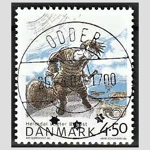 FRIM�RKER DANMARK | 2004 - AFA 1384 - Heimdal - 4,50 Kr. flerfarvet - Pragt Stemplet Odder (Uds�gt kvalitet)