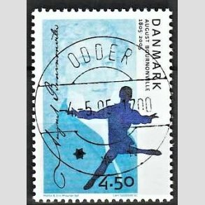 FRIM�RKER DANMARK | 2005 - AFA 1432 - August Bournonville - 4,50 Kr. flerfarvet - Pragt Stemplet Odder