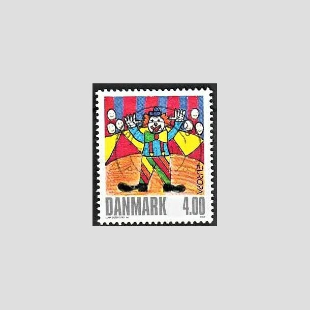 FRIMRKER DANMARK | 2002 - AFA 1319 - Cirkus - 4,00 Kr. flerfarvet - Pragt Stemplet