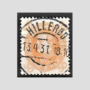 FRIMRKER DANMARK | 1930 - AFA 193 - Chr. X 60 r 30 re gul - Lux Stemplet Hillerd