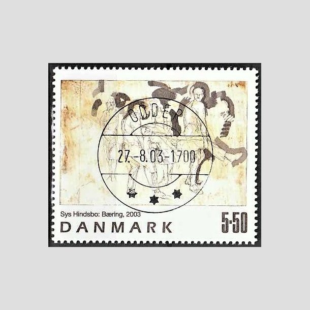 FRIMRKER DANMARK | 2003 - AFA 1361 - Frimrkekunst 6. - 5,50 Kr. Sys Hindsbo - Pragt Stemplet Odder (Udsgt kvalitet)