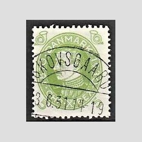 FRIMRKER DANMARK | 1930 - AFA 186 - Chr. X 60 r 5 re lysgrn - Lux Stemplet Skovsgaard