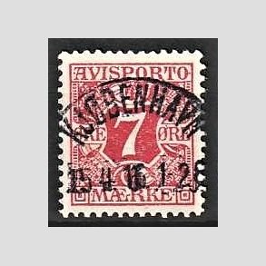 FRIMRKER DANMARK | 1907 - AFA 3 - 7 re rd Avisporto - Lux Stemplet