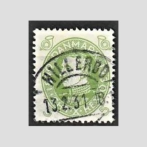 FRIMRKER DANMARK | 1930 - AFA 186 - Chr. X 60 r 5 re lysgrn - Lux Stemplet Hillerd