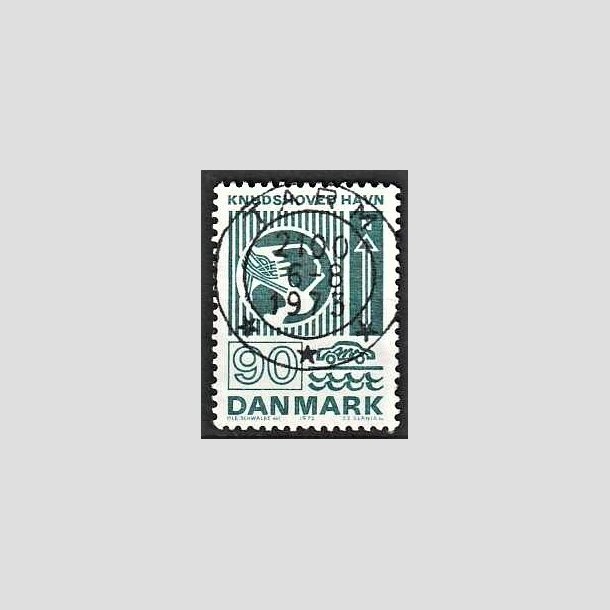 FRIMRKER DANMARK | 1972 - AFA 537 - Trafiktekniske anlg - 90 re blgrn - Pragt Stemplet Tarm