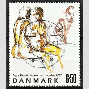 FRIMRKER DANMARK | 2002 - AFA 1331 - Frank Kannik - 6,50 Kr. flerfarvet - Pragt Stemplet Odder