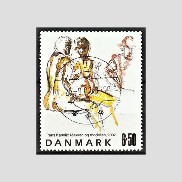 FRIMRKER DANMARK | 2002 - AFA 1331 - Frank Kannik - 6,50 Kr. flerfarvet - Pragt Stemplet Odder