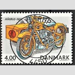 FRIM�RKER DANMARK | 2002 - AFA 1321 - Postk�ret�jer - 4,00 Kr. flerfarvet - Pragt Stemplet Jyderup