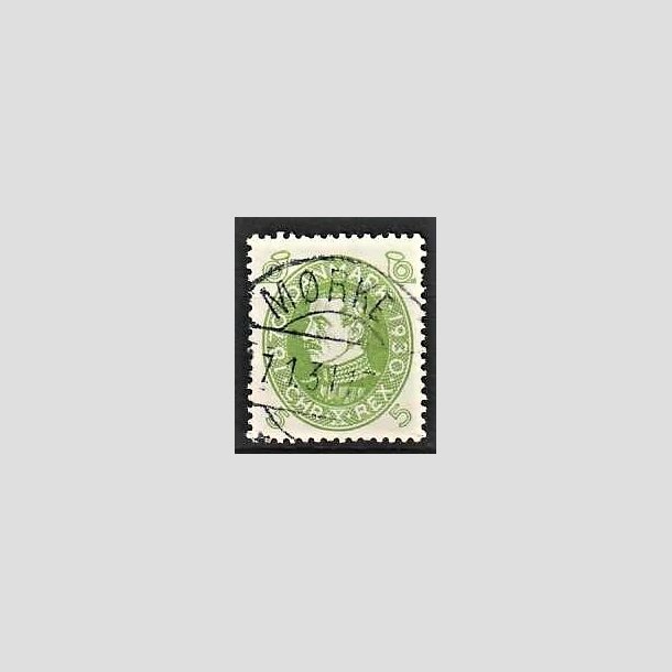 FRIMRKER DANMARK | 1930 - AFA 186 - Chr. X 60 r 5 re lysgrn - Lux Stemplet Mrke