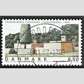 FRIM�RKER DANMARK | 2002 - AFA 1335 - Danske boliger I. - 6,50 Kr. Fredensborg terrasser - Pragt Stemplet Odder