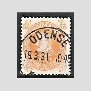 FRIMRKER DANMARK | 1930 - AFA 193 - Chr. X 60 r 30 re gul - Lux Stemplet Odense