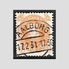 FRIMRKER DANMARK | 1930 - AFA 193 - Chr. X 60 r 30 re gul - Lux Stemplet Aalborg