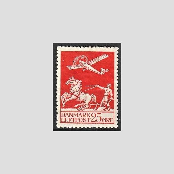 FRIMRKER DANMARK | 1925 - AFA 146 - Gl. Luftpost 25 re rd - Ubrugt