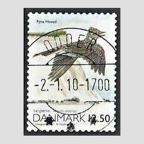 FRIMRKER DANMARK | 2010 - AFA 1602 - Danmarks natur - 12,50 Kr. flerfarvet - Pragt Stemplet Odder (Udsgt kvalitet)