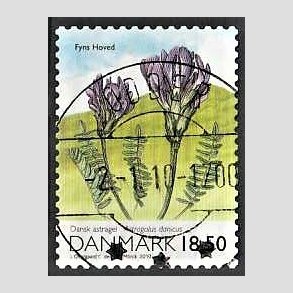 FRIMRKER DANMARK | 2010 - AFA 1603 - Danmarks natur - 18,50 Kr. flerfarvet - Pragt Stemplet Odder 