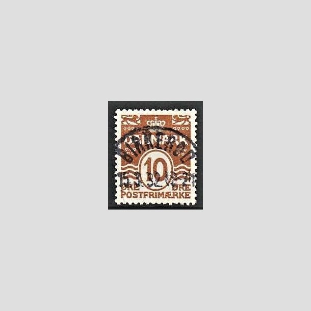 FRIMRKER DANMARK | 1930 - AFA 185a - Blgelinie 10 re rdbrun - Lux Stemplet Birkerd
