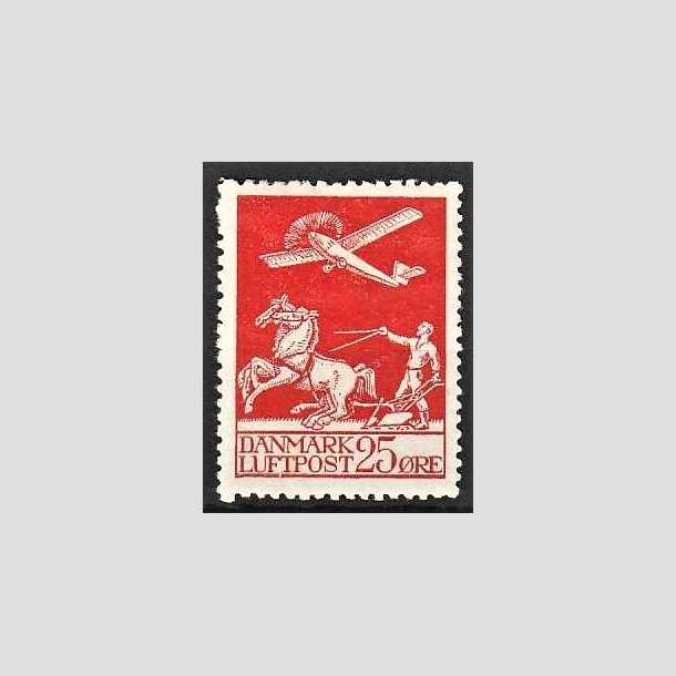 FRIMRKER DANMARK | 1925 - AFA 146 - Gl. Luftpost 25 re rd - Ubrugt