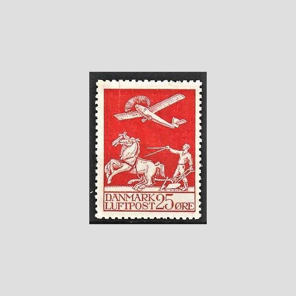 FRIMRKER DANMARK | 1925 - AFA 146 - Gl. Luftpost 25 re rd - Ubrugt