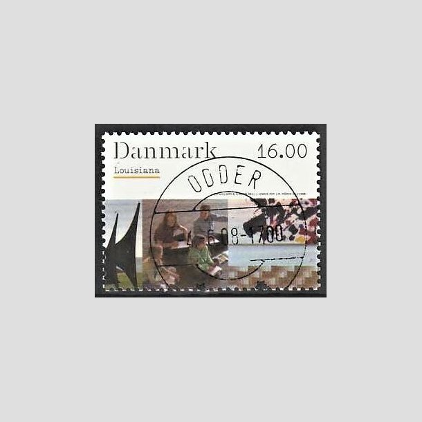 FRIMRKER DANMARK | 2008 - AFA 1542 - Kunstmuseet Louisiana - 16,00 Kr. flerfarvet - Pragt Stemplet Odder