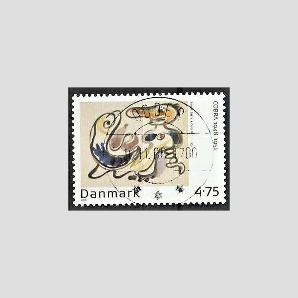 FRIMRKER DANMARK | 2006 - AFA 1484 - Cobra-malere 9. - 4,75 Kr. Asger Jorn - Pragt Stemplet Odder