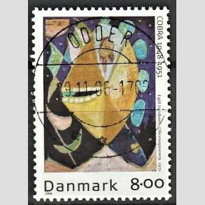 FRIM�RKER DANMARK | 2006 - AFA 1487 - COBRA-malere - 8,00 Kr. flerfarvet - Pragt Stemplet Odder
