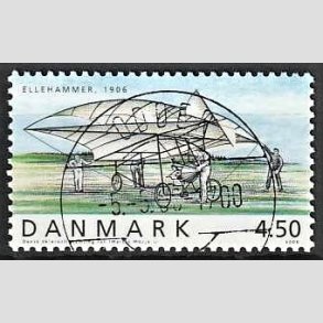 FRIM�RKER DANMARK | 2006 - AFA 1478 - Ellehammer - 4,50 Kr. flerfarvet - Pragt Stemplet Odder