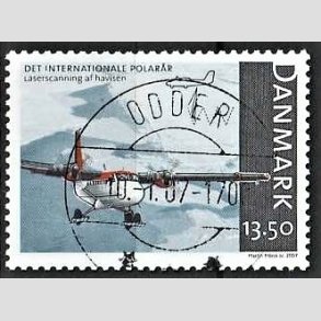 FRIM�RKER DANMARK | 2007 - AFA 1498 - Internationalt polar�r - 13,50 Kr. flerfarvet - Pragt Stemplet Odder