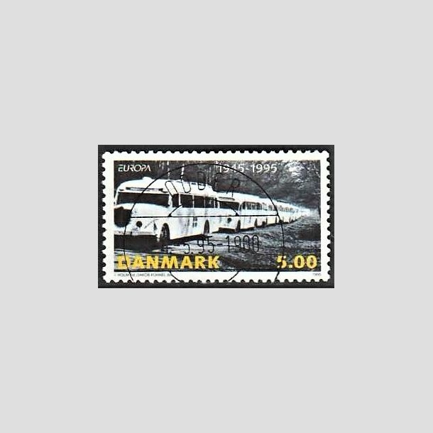 FRIMRKER DANMARK | 1995 - AFA 1092 - 50 ret for befrielsen - 5,00 Kr. flerfarvet - Pragt Stemplet Odder